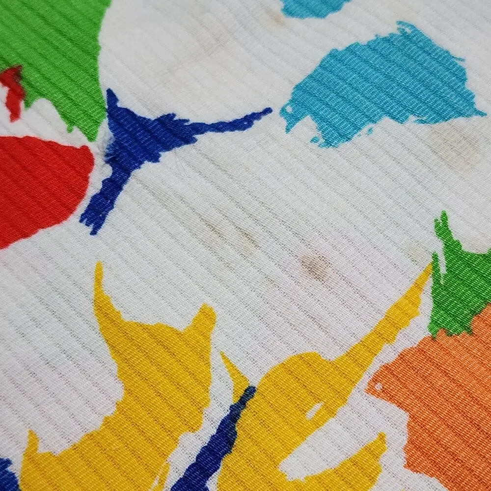 Fabric Material Retro Boho Bold Bright Floral Print 82